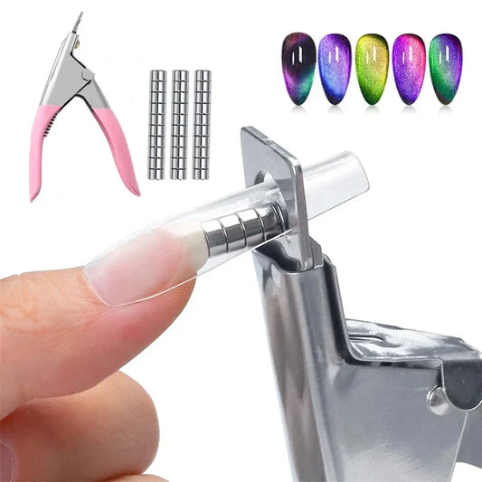 Mini Magnet for Acrylic Nails - Nail Cutter Tool for Manicure Tips, False Nails, and Length Cutting, Nail Clipper Supplies