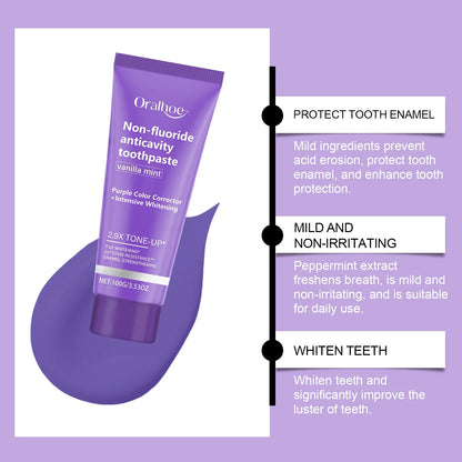 Purple Teeth Whitening Mineral Powder – Teeth Restoration, Stain Removal & Fresh Breath Oral Cleanser