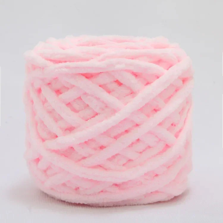 100g Chenille Knitting Yarn – Soft Thick Cotton Ice Strip Wool for DIY Hand Knitting Scarves & Crafts
