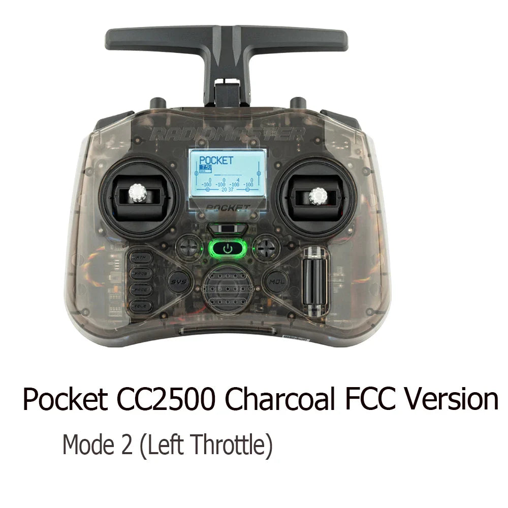 Radiomaster Pocket Hall Gimbal Portable RC Transmitter with Built-in LED Light & Foldable Antenna