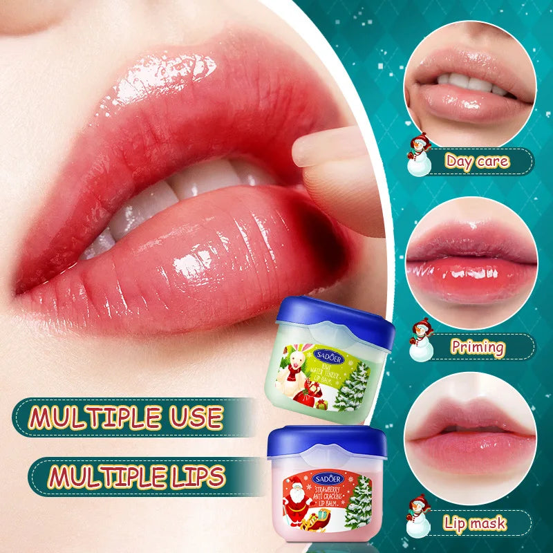 SADOER 8pcs Christmas Hand & Lip Care Set — Moisturizing Hand Cream & Lip Balm for Plump Lips and Smooth Skin