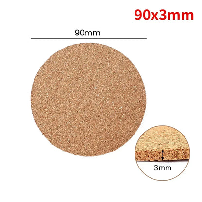 30/1PCS Non-Slip Cork Coasters — Natural Round Wooden Cup Mats, Heat Insulation Pads for Tea, Coffee & Drinks Holder Table Decor