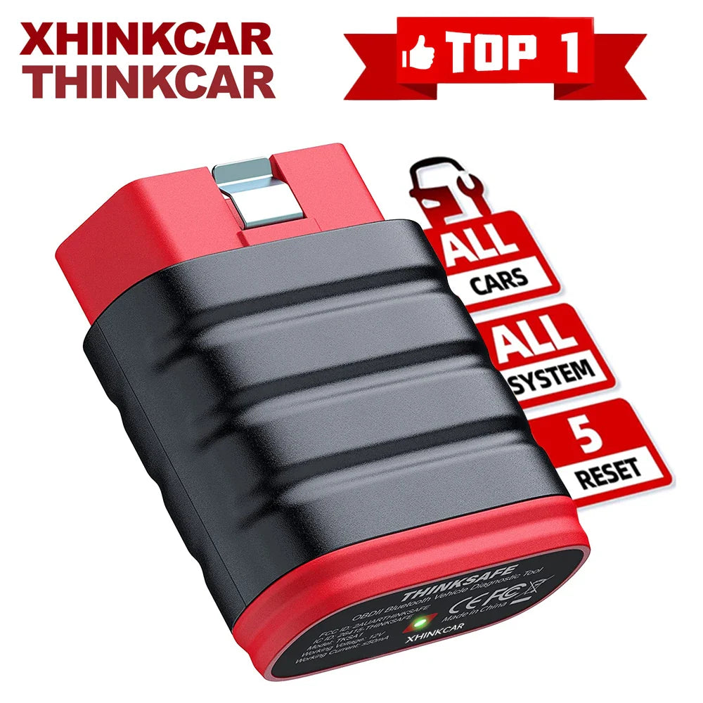 Thinkcar Thinksafe OBD2 Bluetooth Scanner – All-System Car Code Reader with 5 Reset Functions