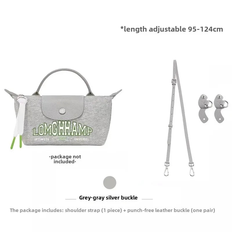 Leather Replacement Crossbody Bag Strap for Longchamp Mini — Earthy Color Shoulder Strap, No Punching Needed