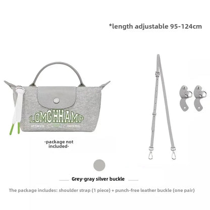 Leather Replacement Crossbody Bag Strap for Longchamp Mini — Earthy Color Shoulder Strap, No Punching Needed