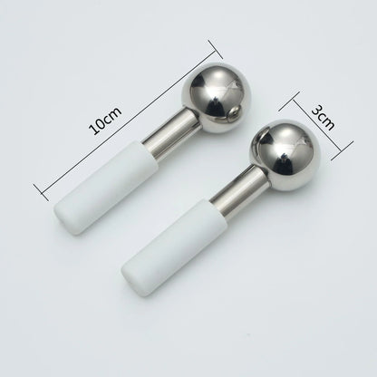Mini 2pcs Stainless Steel Ice Globes – Cryo Sticks for Face & Eyes, Cold Roller for Puffiness, Wrinkles & Dark Circles