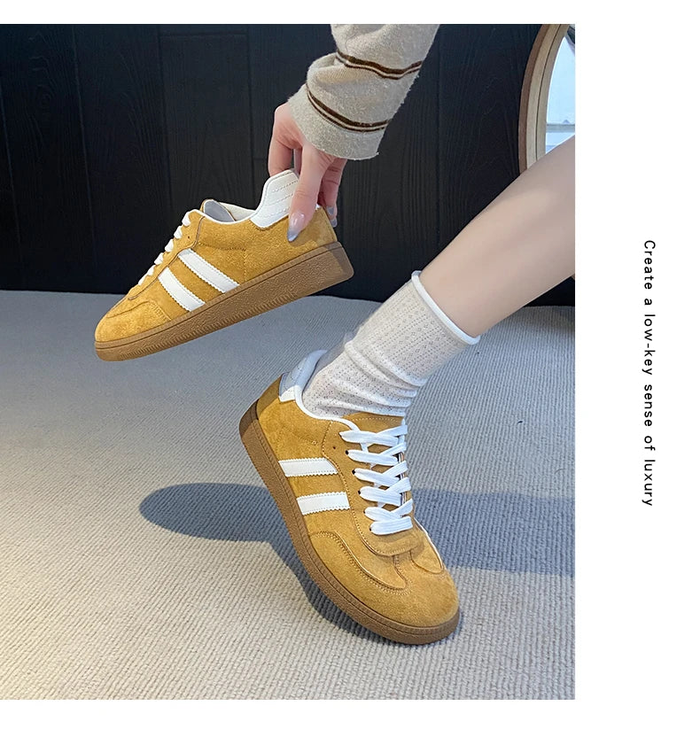 Women’s Casual Lace-Up Shoes | Lightweight Anti-Slip Flat Sneakers for Outdoor Walking