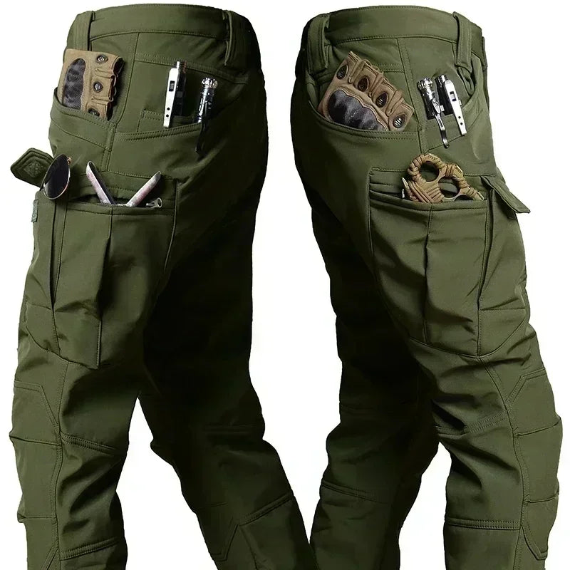 Men’s Winter Thicken Camo Tactical Suit — Waterproof Hooded Jacket & Fleece Pants Outdoor Hunting 2-Piece Set