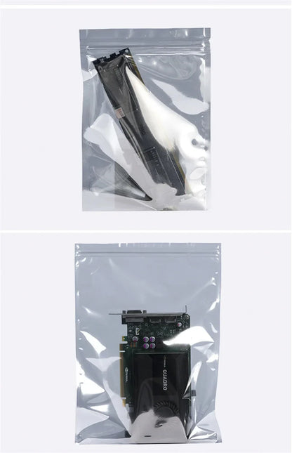 Transparent Anti-Static Shielding Bags – ESD Self-Sealing Pouches for Storage of Small Electronics & USB Accessories