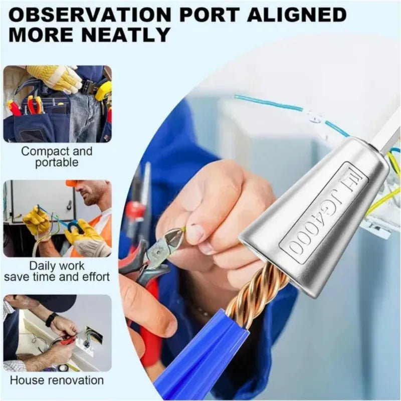 3pcs Wire Twister Tool Set for Drill — Wire Connector & Electrical Wire Nut Twisting Tool