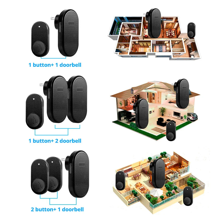 M558 Wireless Smart Doorbell — 32 Songs, 4-Level Volume, Easy Install Home Security Alarm