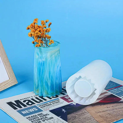 Crafts Planter Vases Silicone Molds - DIY Epoxy Plaster Flower Pot Mould, Resin Silicone Mold