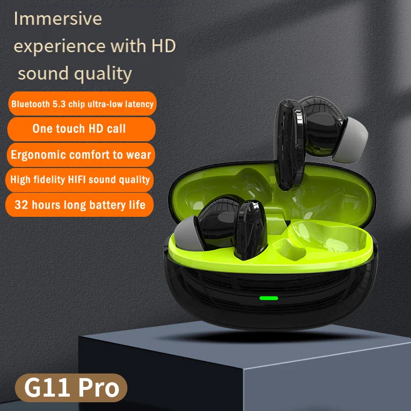 SONY G11 Pro Bluetooth 5.3 In-Ear Headset — HiFi Stereo Waterproof Wireless Sport Earbuds
