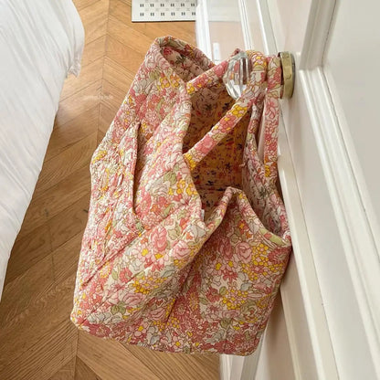 Floral Fabric Storage Bins with Handles – Foldable Desktop Organizer Basket for Clothes, Underwear & Home Decor Multi-Compartment Storage