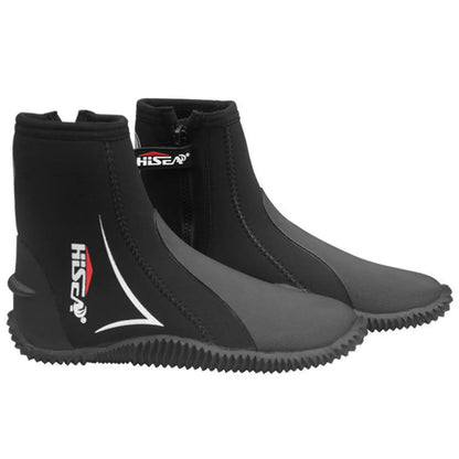 5mm Neoprene Dive Boots with Side Zipper – Wetsuit Boots for Men & Women, Snorkeling, Scuba Diving, Barefoot Beach Shoes
