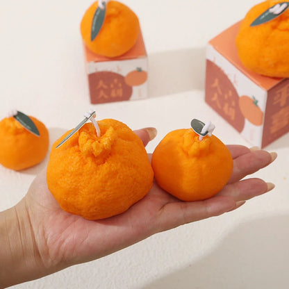 Internet Celebrity Ugly Orange Aromatherapy Candle – Soy Wax Creative Gift, Shooting Props & Scene Decoration Ornament