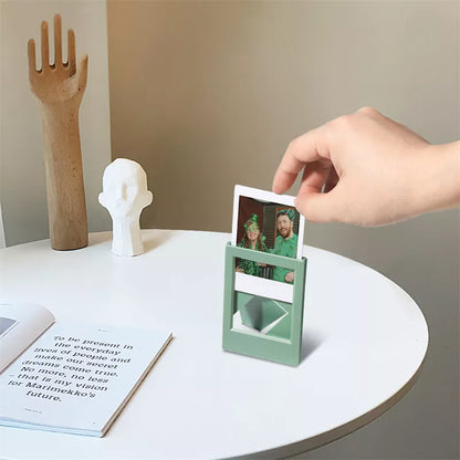Mini Desktop Photo Frame - Photocard Holder and Scrapbook Decorative Stand for Desktop Decor