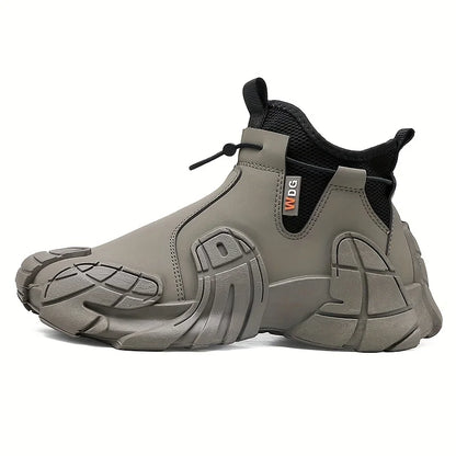 Men's High Top Shoes - Waterproof Anti-Slip Side Zipper Work & Sports Sneakers for Autumn