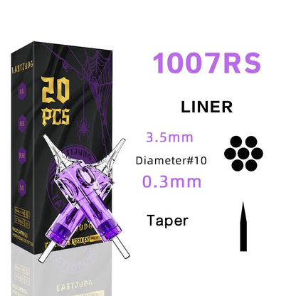 LASTJUDG 20PCS Disposable Tattoo Cartridge Needles – RL RS M1 RM for Permanent Makeup & Tattoo Pen
