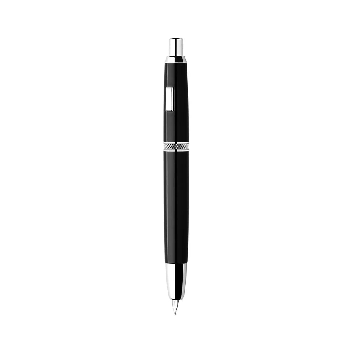 MAJOHN A1 Retractable Fountain Pen – EF 0.4mm Nib, Matte Black Metal Ink Pen with Converter, Ideal for Students and Gifts