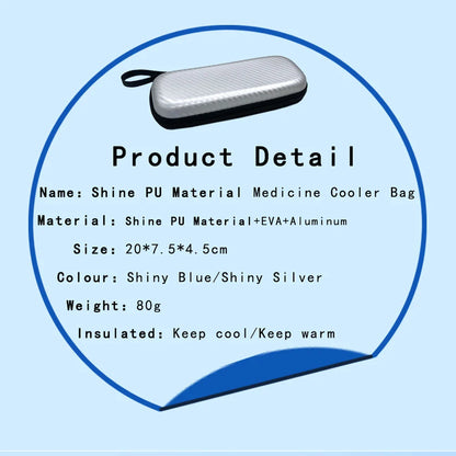 Portable Insulin Cooling Bag with 4 Ice Packs – Diabetic Pocket Pill Protector, Waterproof Thermal Insulated Medical Cooler