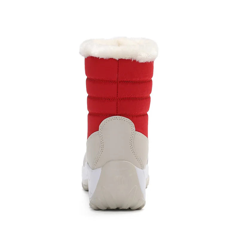 Women’s Snow Boots — Non-Slip Waterproof Fur-Lined Platform Ankle & Thigh-High Winter Boots with Wedges