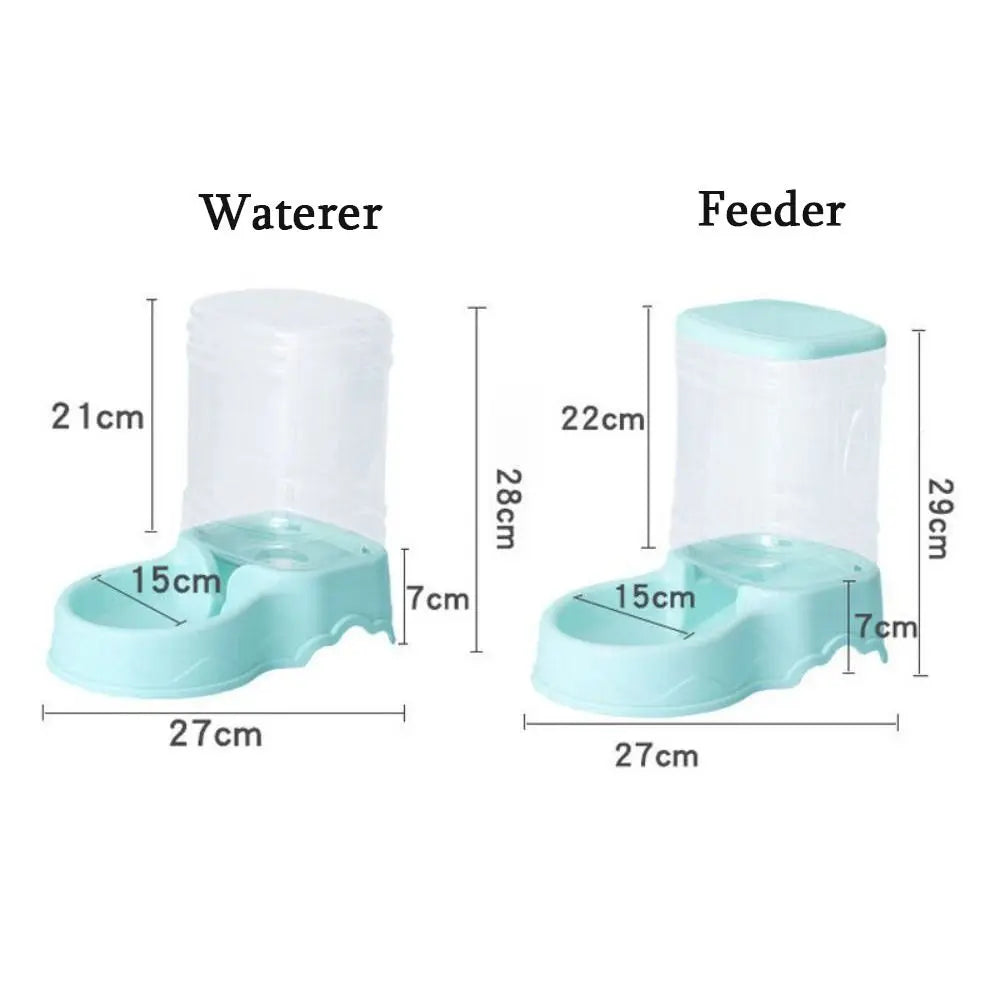 3.8L Automatic Pet Feeder & Water Fountain – Large Cat & Dog Food Dispenser