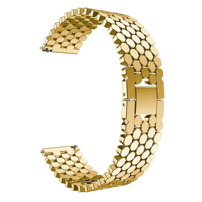 22mm/20mm Stainless Steel Strap for Samsung Galaxy Watch 3, Gear S3, Active 2 & Huawei/Amazfit Watch Bracelet
