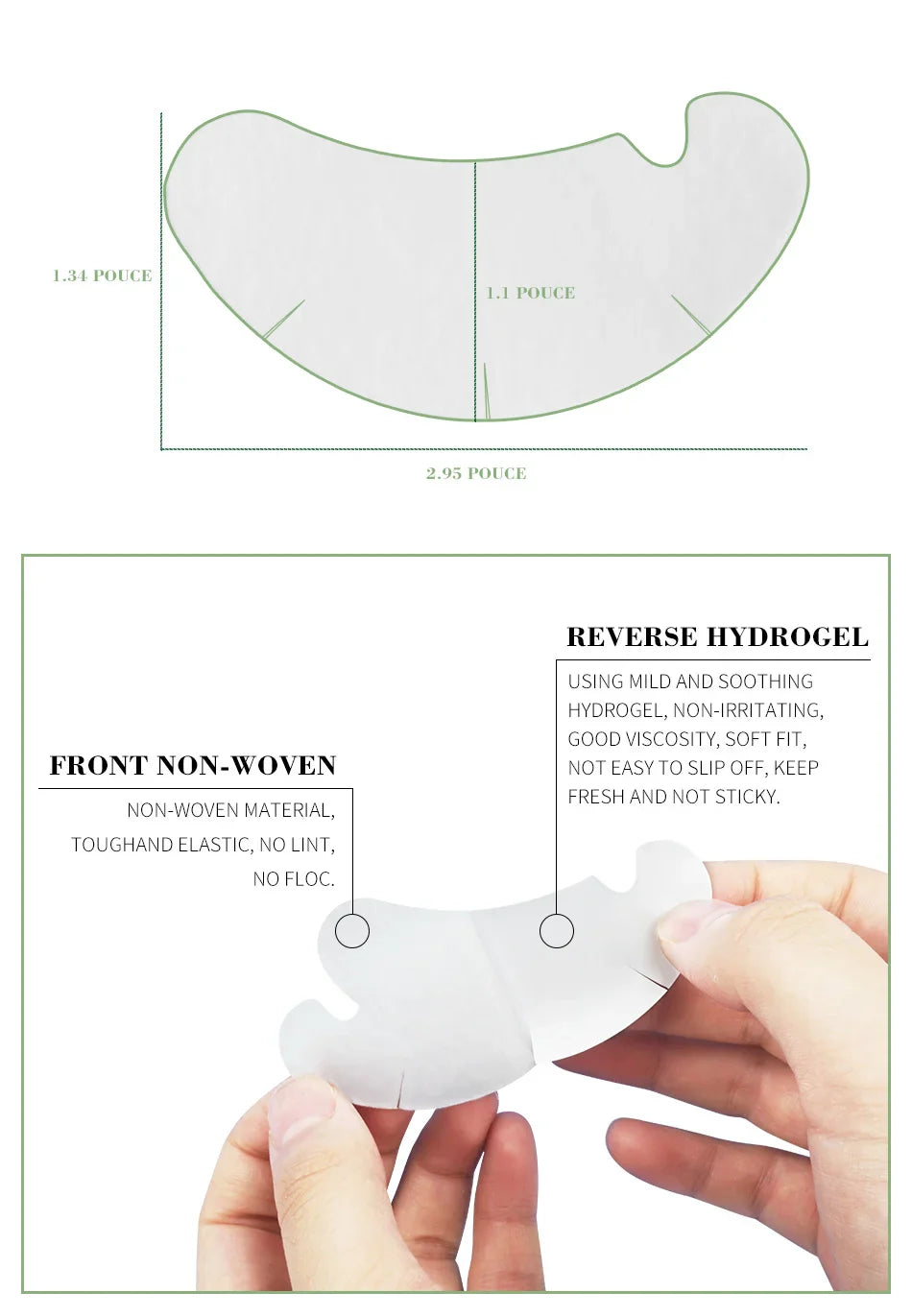 50 Pairs U-Shaped Hydrogel Eye Pads – Eyelash Extension Gel Patches for Lashes & Makeup