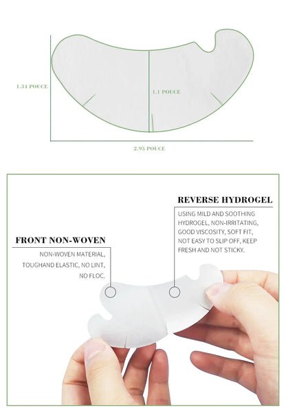 50 Pairs U-Shaped Hydrogel Eye Pads – Eyelash Extension Gel Patches for Lashes & Makeup