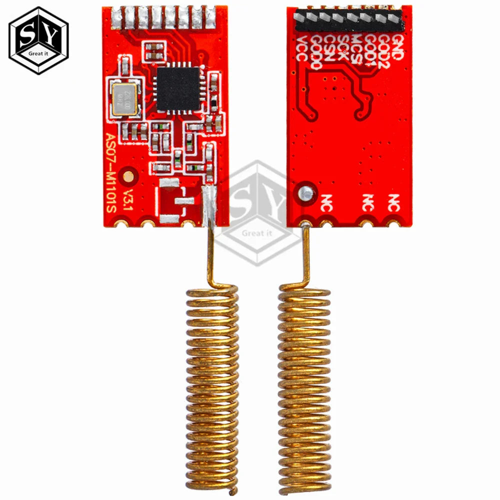 CC1101 433/868MHz Wireless Transceiver Module – 10mW Long Range (300–1000m) with SMA Antenna for Arduino