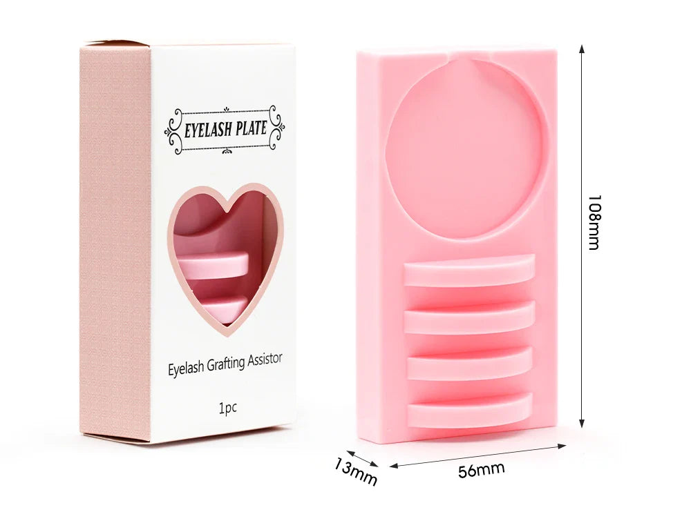 Reusable 2 in 1 Acrylic False Lashes Stand Pad & Glue Holder – Eyelash Grafting Assistor Tool
