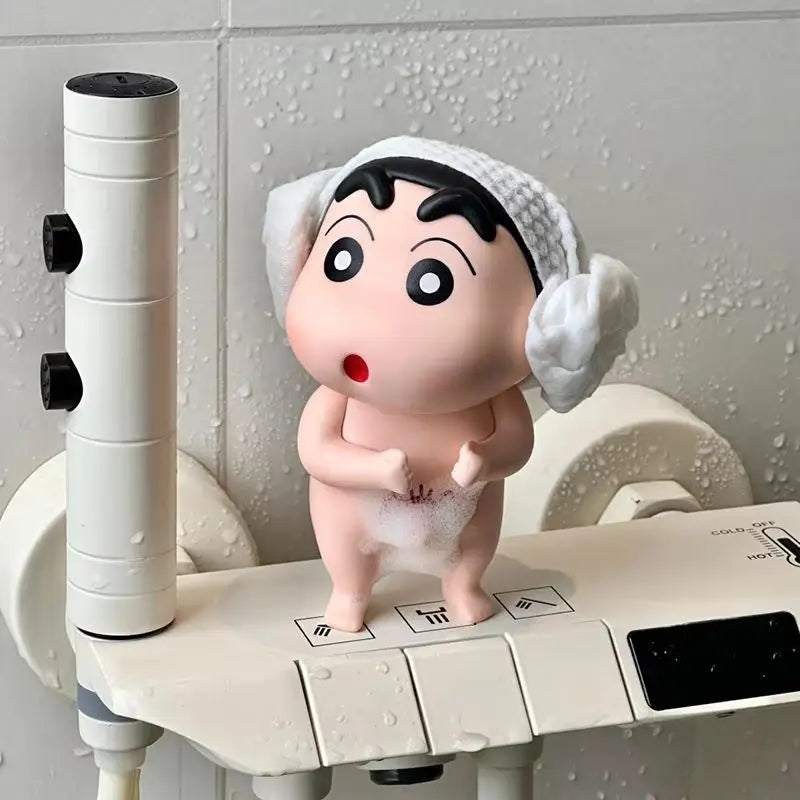 Take Bath Zaemon Crayon Shin-Chan Mobile Phone Stand – Desktop Figure Ornament & Car Decoration Gift Doll
