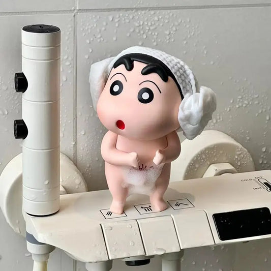 Take Bath Zaemon Crayon Shin-Chan Mobile Phone Stand – Desktop Figure Ornament & Car Decoration Gift Doll