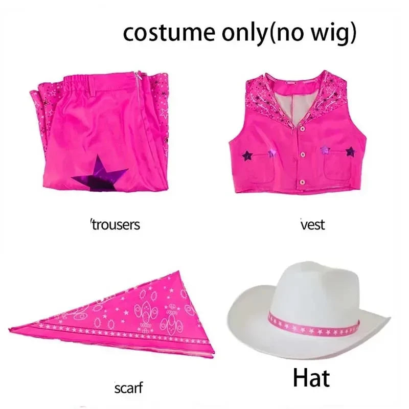 Women’s Pink Princess Cosplay Costume - Complete Outfit with Suit, Scarf & Hat for Comic Con & Halloween