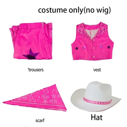 Women’s Pink Princess Cosplay Costume - Complete Outfit with Suit, Scarf & Hat for Comic Con & Halloween