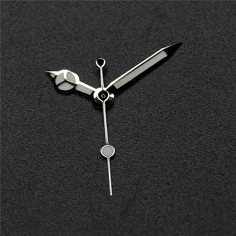 High-Quality Watch Hands – Polished Silver 12.5×12×8mm, C3 & BGW9 Green/Blue Luminous for NH35, NH36, NH34 Movements