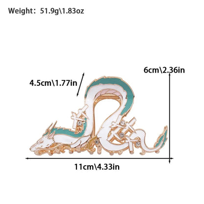 YWYHJ Cute Cartoon Hair Claw | Large Dragon & Japanese Cat Hair Clip for Women