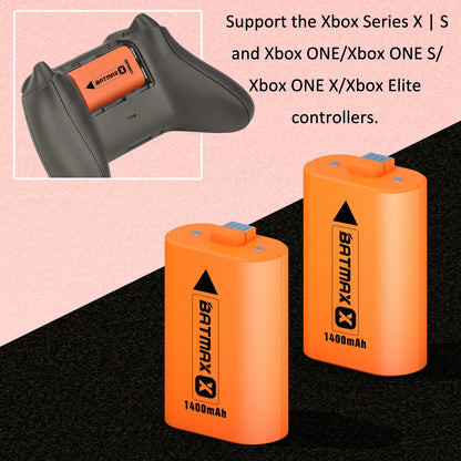 Batmax 1400mAh Rechargeable Li-ion Battery Pack for Xbox Series X/S & Xbox One Controllers
