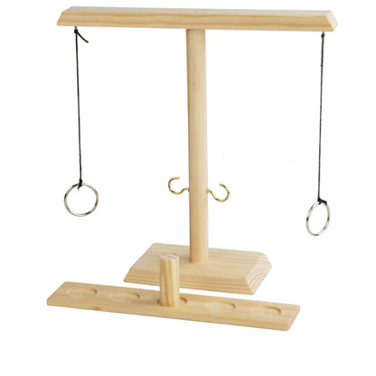Ring Toss Game Set — Fast-Paced Wooden Board Game for Kids, Adults, Home, Outdoor, Party & Drinking Fun