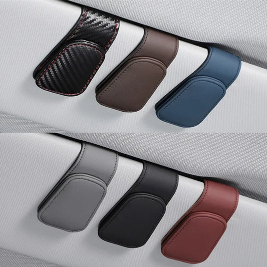 Universal Car Sun Visor Organizer Clip – Sunglasses Holder, Card & Pen Storage Auto Accessory