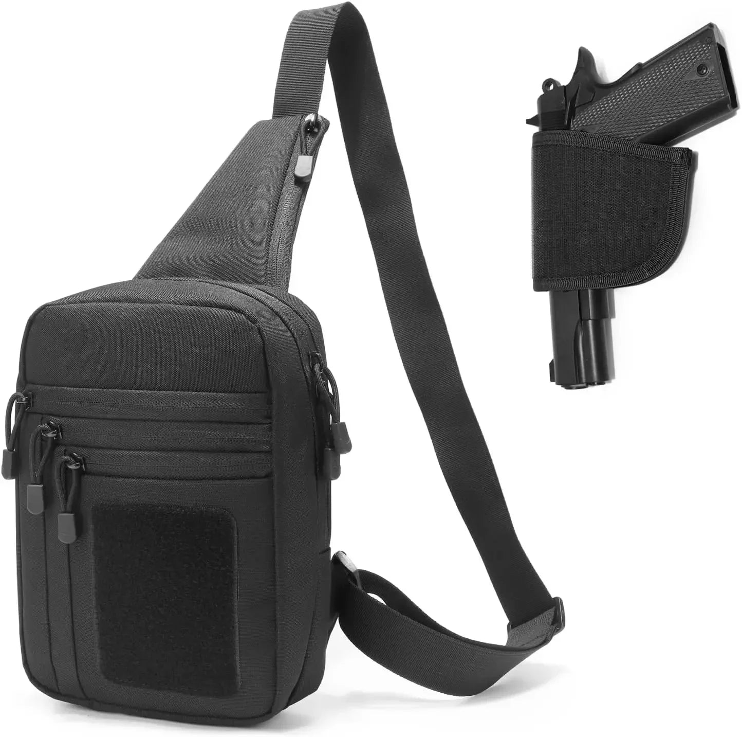 Outdoor Tactical Shoulder Bag – Concealed Carry Pistol Holster Waterproof Crossbody Gun Sling Pack