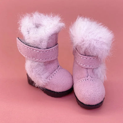 Tilda 3.2cm Doll Boots – 1/8 Mini Leather Shoes for Blythe, Azone & BJD Dolls, Casual Doll Accessories