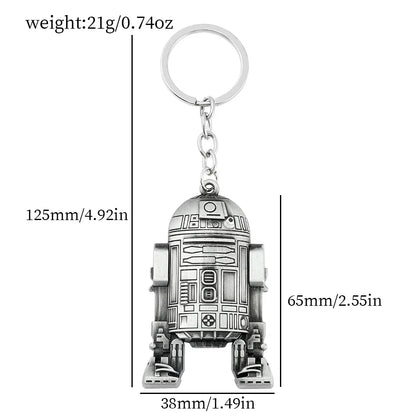 Vintage Spaceship Keychain - Star Wars Inspired Destroyer Battleship Keyring for Bags & Gifts