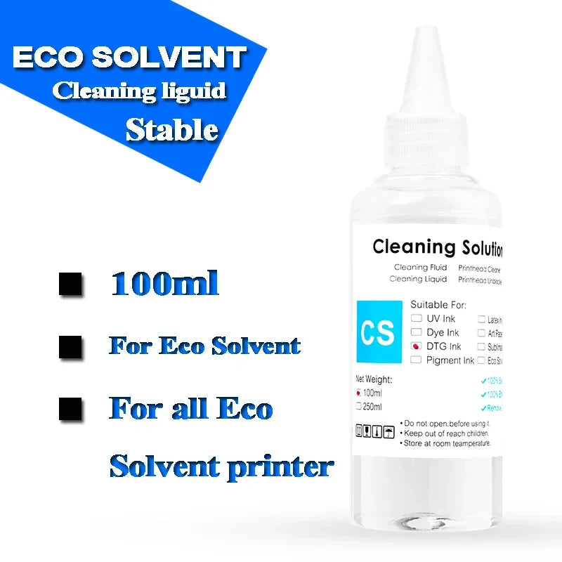 Eco Solvent Ink Cleaning Solution for Epson Mimaki Roland Printhead JV3 JV33 JV34 JV5 CJV5 Maintenance Cleaning Fluid