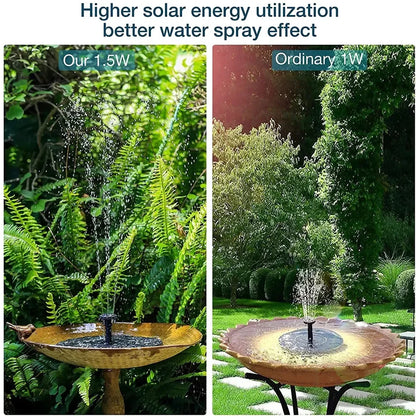 Floating Solar Fountain Pump for Bird Bath – 13/16/18cm Solar Panel Water Feature for Garden Pond Outdoor Decor