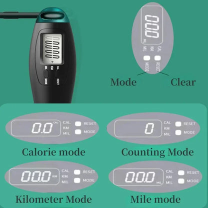 Adjustable PVC Counting Jump Rope - Steel Ball Skipping Rope for Fitness Gym Training, Cordless Home Sports Equipment