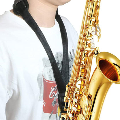 Adjustable Saxophone Neck Strap - Soft, Padded Leather for Alto and Tenor Sax, Breathable Comfort Upgrade