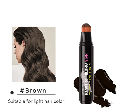 4-Color Hair Dye Touch-Up Pen — Convenient Cream Stick for Covering White Hair, Disposable Local Hair Coloring