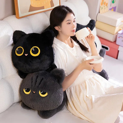 Cute Cat Lying Plush Doll Pillow – Kawaii Cartoon Stuffed Toy for Home, Office & Valentine’s Day Gift